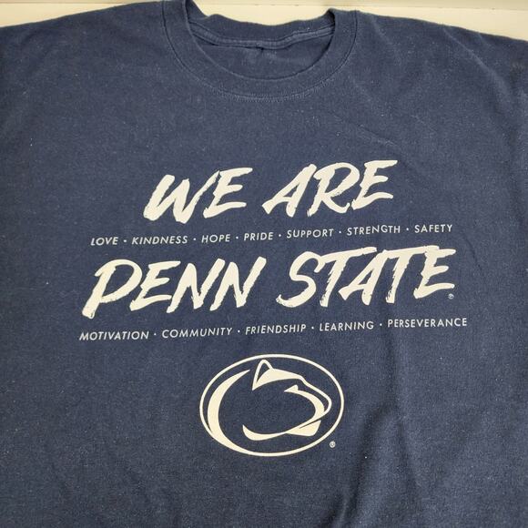 NCAA "We Are" Penn State Nittany Lions Blue Short Sleeve T-Shirt Men's Size L - Picture 2 of 3